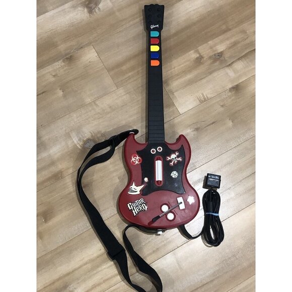 Guitar Hero Gibson SG Wired Controller for PS2 - Model PSLGH by RedOctane - Picture 1 of 6